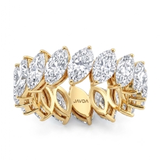 Shared Prong Marquise Lab-Grown Diamond Women's Eternity Band 14k Gold Yellow  (7.4Ct. tw.)
