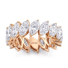 Shared Prong Marquise Lab-Grown Diamond Women's Eternity Band 14k Rose Gold  (7.4Ct. tw.)