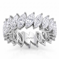 Marquise Lab Grown Diamond Shared Prong Women Wedding Band Platinum 950  (4.8Ct. tw.)