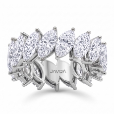 Lab-Grown Diamond Women Shared Prong Marquise Wedding Band Platinum 950  (6.6Ct. tw.)