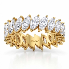 Shared Prong Marquise Lab-Grown Diamond Women Wedding Band 14k Gold Yellow  (3.6Ct. tw.)