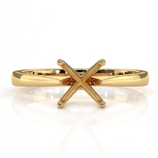 3.52g Diamond Tapper Solitaire Engagement Ring Setting 18k Gold Yellow Semi Mount 2mm