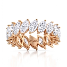 Marquise Lab-Grown Diamond Shared Prong Women's Eternity Ring 14k Rose Gold  (4.59Ct. tw.)