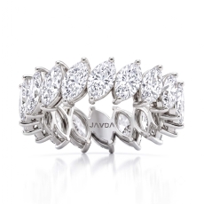 Marquise Lab-Grown Diamond Shared Prong Women's Eternity Ring 14k Gold 4.6Ct