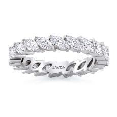 Prong Set Marquise Diamond Eternity Women's Wedding Band 14k White Gold 2.10 Ct.