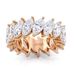 Shared Prong Marquise Lab Grown Diamond Women Wedding Band 14k Rose Gold  (7.5Ct. tw.)