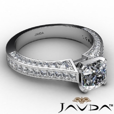 Micro Pave Setting Cathedral diamond Ring Platinum 950