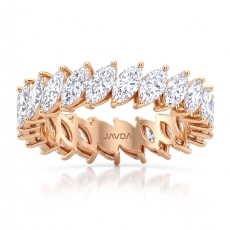 Marquise Lab Grown Diamond Shared Prong Women's Wedding Band 14k Rose Gold  (3.15Ct. tw.)