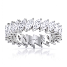 Marquise Lab Grown Diamond Shared Prong Women's Wedding Band 14k Gold 3.15 Ctw.