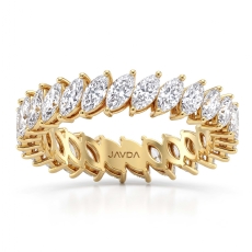 Marquise Lab Grown Diamond Women Shared Prong Wedding Band 14k Gold Yellow  (2Ct. tw.)