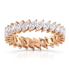 Marquise Lab Grown Diamond Women Shared Prong Wedding Band 14k Rose Gold  (2Ct. tw.)
