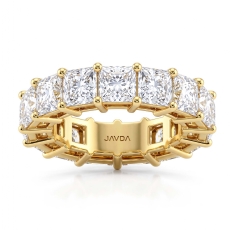 Shared Prong Women's Princess Diamond Eternity Wedding Band 14k Gold Yellow  (11.25Ct. tw.)