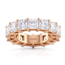 Shared Prong Women's Princess Diamond Eternity Wedding Band 14k Rose Gold  (11.25Ct. tw.)
