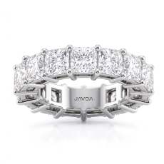 Shared Prong Women's Princess Diamond Eternity Wedding Band 14k W Gold 11.25ctw.