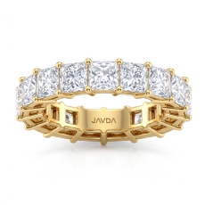 Eternity Princess Lab-Grown Diamond Prong Set Wedding Band 14k Gold Yellow  (7.4Ct. tw.)