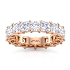 Eternity Princess Lab-Grown Diamond Prong Set Wedding Band 14k Rose Gold  (7.4Ct. tw.)