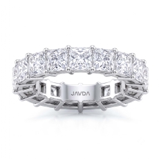 Eternity Princess Lab-Grown Diamond Prong Set Wedding Band 14k White Gold 7.4ctw
