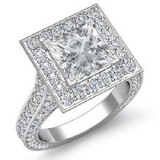 Cathedral Circa Halo Pave diamond Hot Deals 14k Gold White