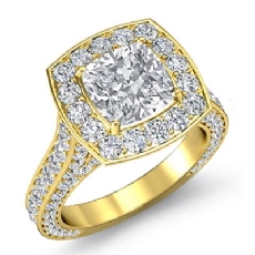 Bridge Accent Petite Halo Pave diamond Hot Deals 18k Gold Yellow