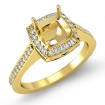 0.5Ct Diamond Engagement Ring Cushion Semi Mount Halo Setting 14k Yellow Gold - javda.com 