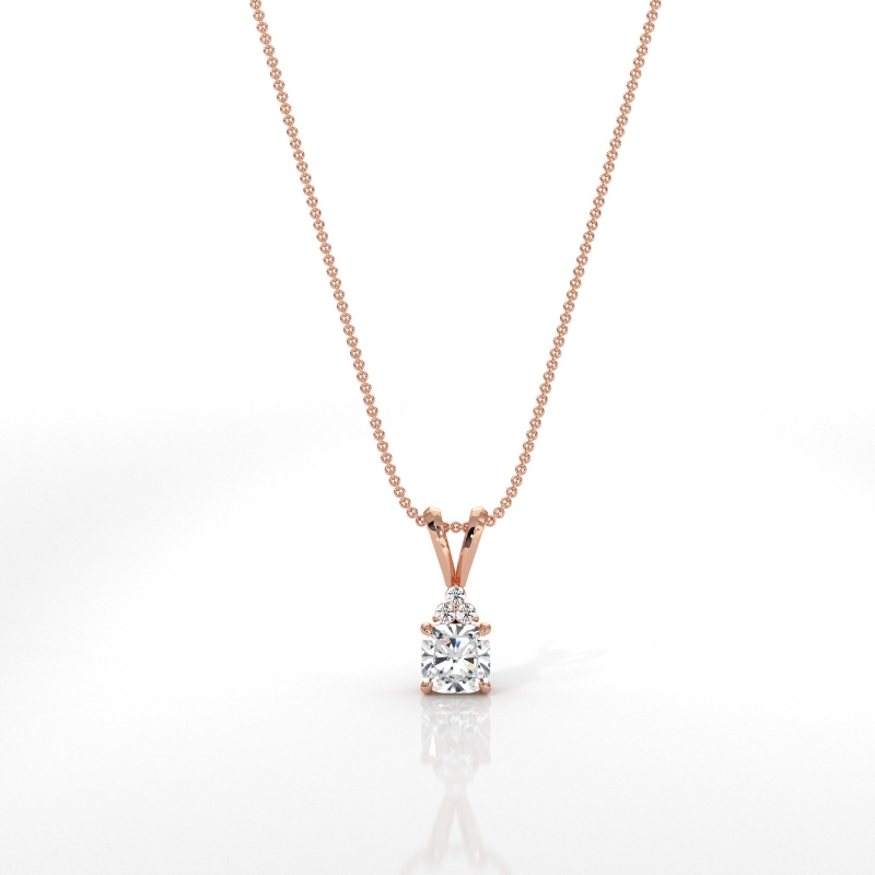  diamond Pendant 18k Rose Gold