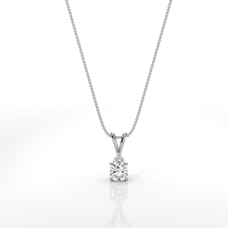  diamond Pendant 14k Gold White