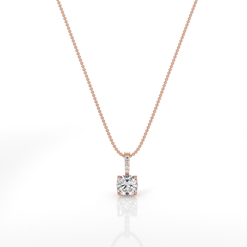  diamond Pendant 18k Rose Gold