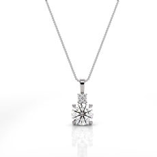  diamond Pendant 14k Gold White