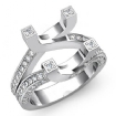 1.5Ct Diamond Women's Engagement Split Shank Ring 14k White Gold Semi Mount - javda.com 