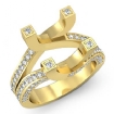 1.5Ct Diamond Women's Engagement Split Shank Ring 18k Yellow Gold Semi Mount - javda.com 
