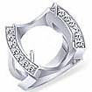 0.5Ct Round Diamond Semi Mount Engagement Ring Platinum 950 - javda.com 