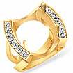 0.5Ct Round Diamond Semi Mount Engagement Ring 14k Yellow Gold - javda.com 