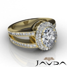 Glamorous Vintage Halo diamond Ring 14k Gold Yellow