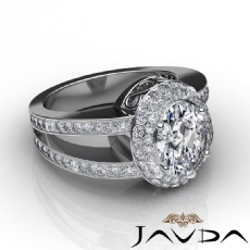 Glamorous Vintage Halo diamond Ring 14k Gold White