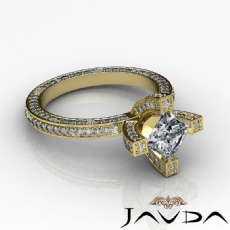 Classic Sidestone Eternity diamond Ring 14k Gold Yellow