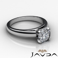 Domed Cathedral Solitaire diamond Ring Platinum 950