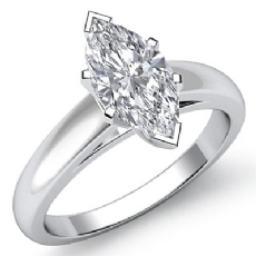 Domed Cathedral Solitaire diamond Ring Platinum 950