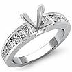 0.7Ct Diamond Solitaire Engagement Princess Semi Mount Ring Setting 18k Gold White
