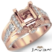 1.35Ct Diamond Engagement Semi Mount Ring 14k Rose Gold Knot Shank - javda.com 