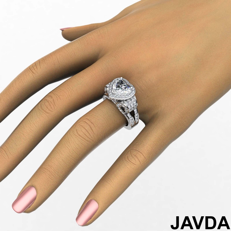 Circa Halo Pave Set Vintage diamond Ring 14k Gold White