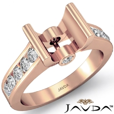 Wedding Diamond Women's Ring Bezel Setting 14k Rose Gold Round Semi Mount (0.5Ct. tw.)