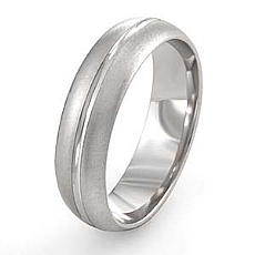 14k White Gold Wedding Band Ring 5.6mm