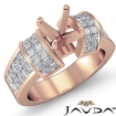 1.96Ct Diamond Engagement Ring 18k Rose Gold Princess Semi Mount - javda.com 