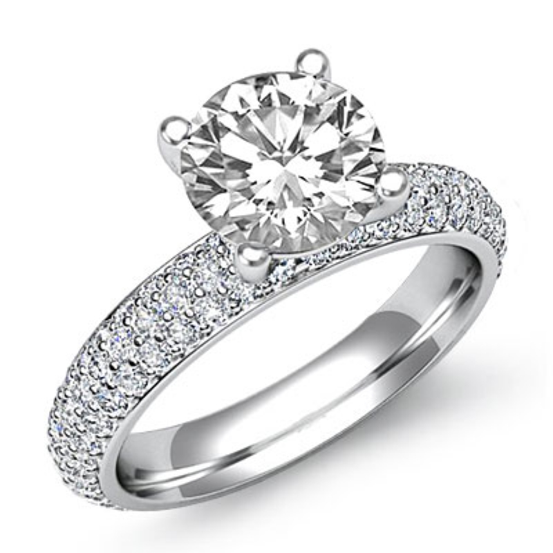 Design your own engagement ring EXQUISITE DOUBLE ROW MICRO PAVÉ SETTIN