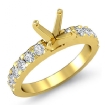 0.47Ct Prong Setting Round Diamond Women Engagement Ring Semi Mount 14k Yellow Gold - javda.com 