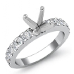 0.47Ct Prong Setting Round Diamond Women Engagement Ring Semi Mount 14k White Gold - javda.com 