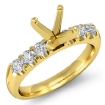 0.31Ct Round Diamond 6 Stone Engagement Ring Setting 18k Yellow Gold Semi Mount - javda.com 