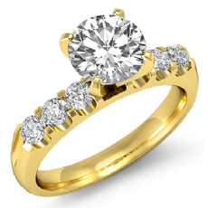 Classic 6 Stone Prong Shank diamond Ring 18k Gold Yellow