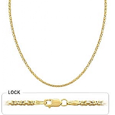 14k Yellow Gold Byzantine Chain (2.00mm,24