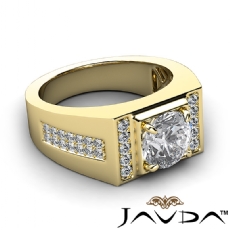 4 Prong Micro Pave Set Wedding diamond  14k Gold Yellow